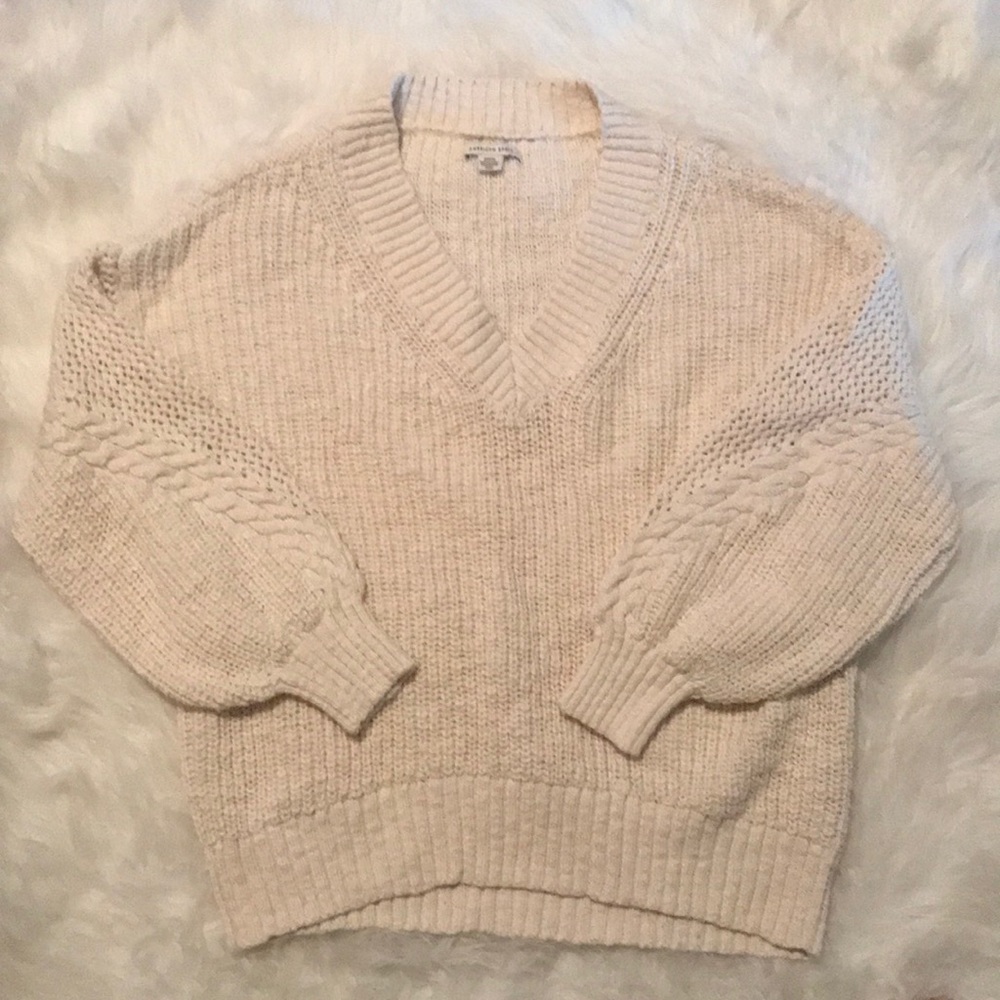 American eagle beige sweater